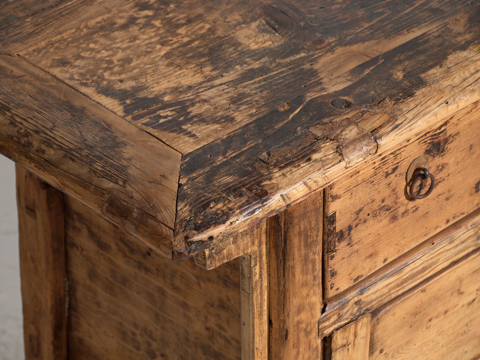 Shanxi Console Table In Fir With Dark Patina – China, Circa 1930 photo for sale
