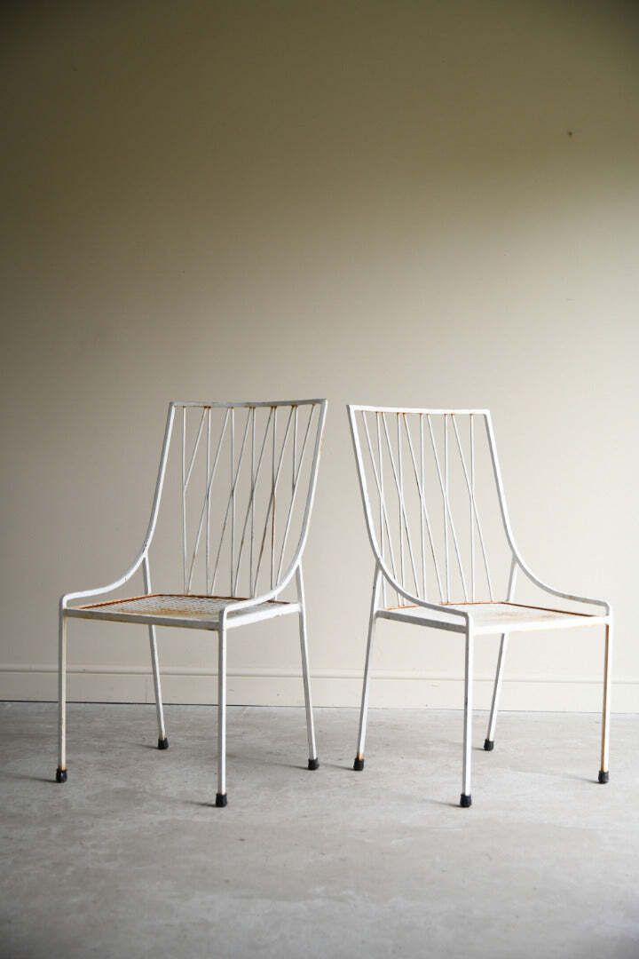 Pair Paul Mccobb Style Garden Chairs photo for sale
