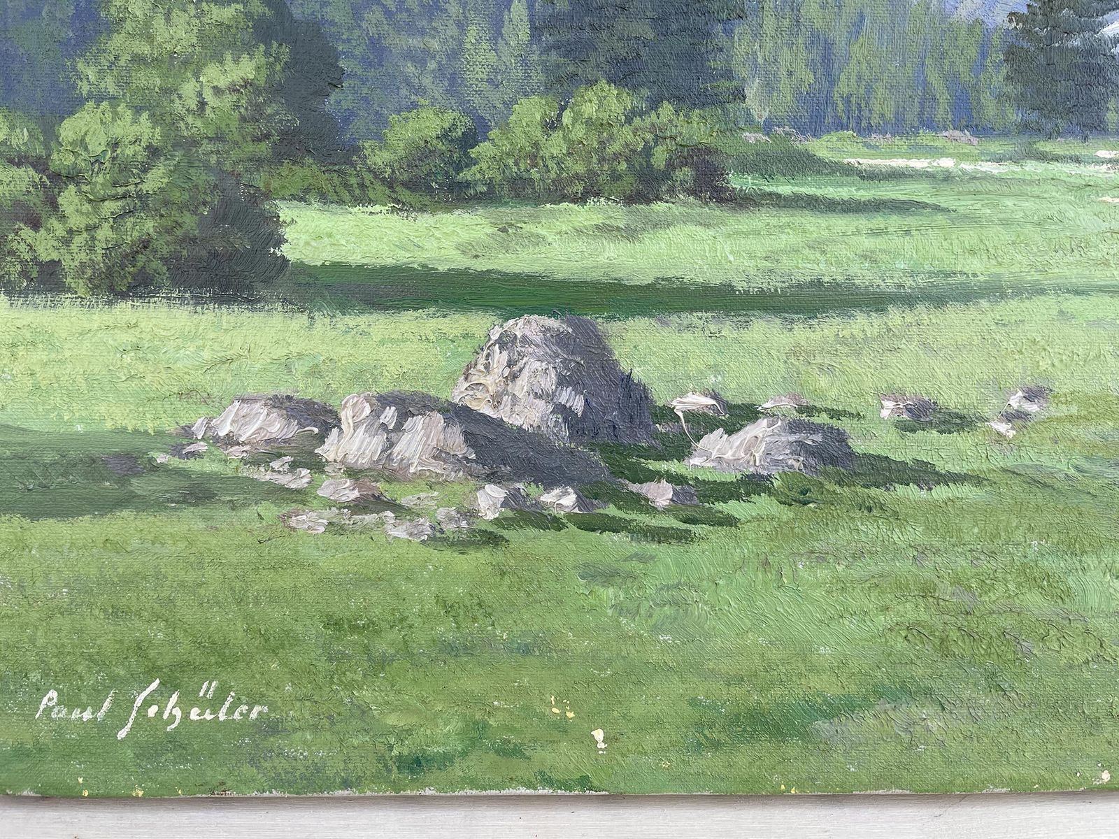 Italian Dolomites Painting Cortina – Croda Rossa By Paul Schuler photo Art
