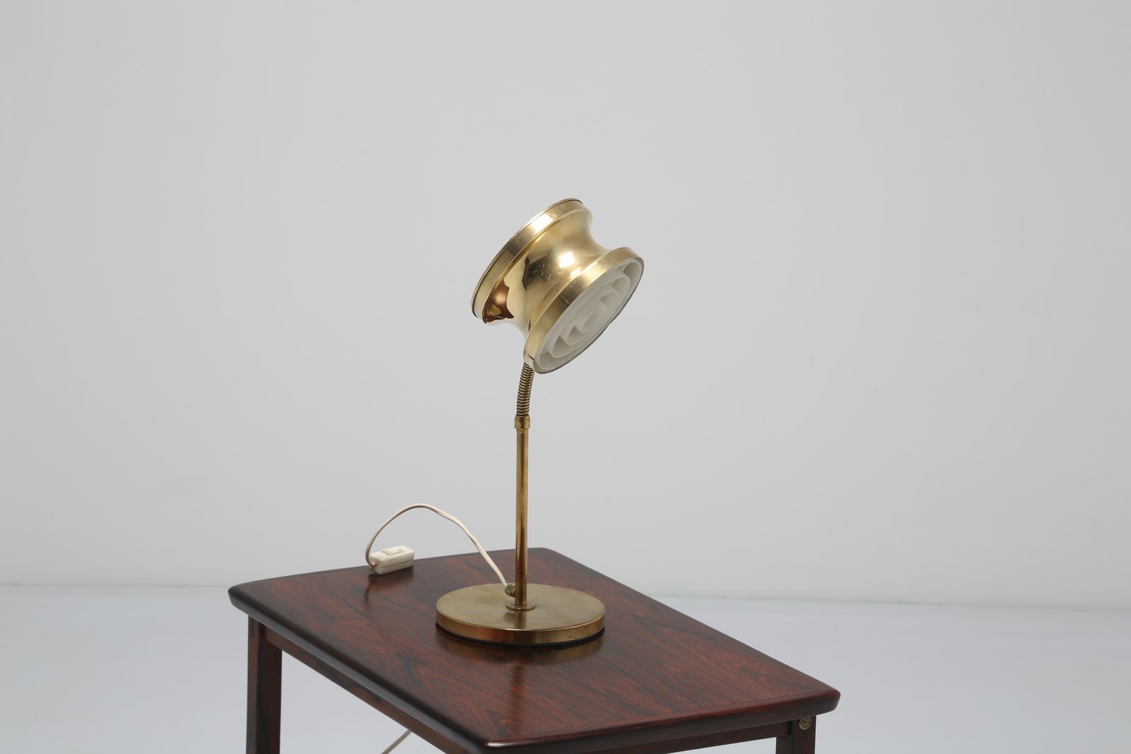 Mid Century Modern Swedish Brass Desk Lamp With Adjustable Boom Arm By Konsthantverk Tyringe, 1960s