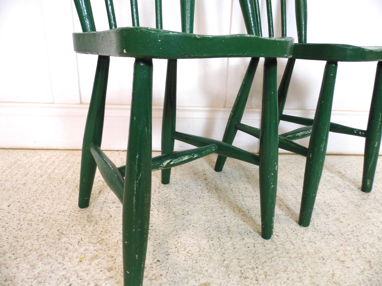 Furniture Pair Of Primitive Welsh Childs Farmhouse Folk 19th Century Chairs photo