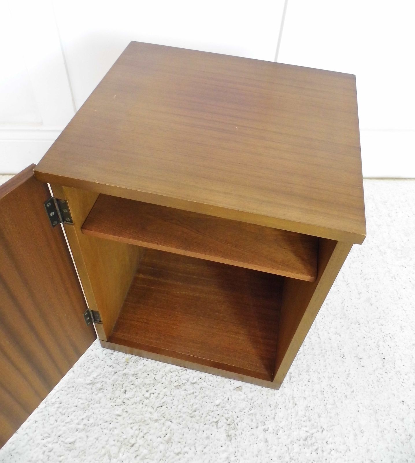 Vintage Midcentury Stag Furniture Bedisde Cabinet Walnut Finish 1950s photo vintage