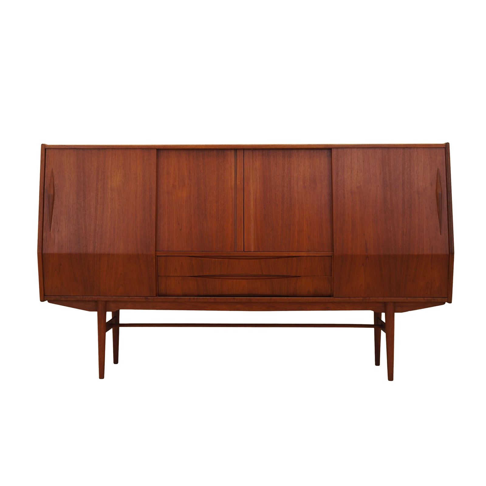 Teakhouten highboard, Deens design, jaren 1960, gemaakt in Denemarken