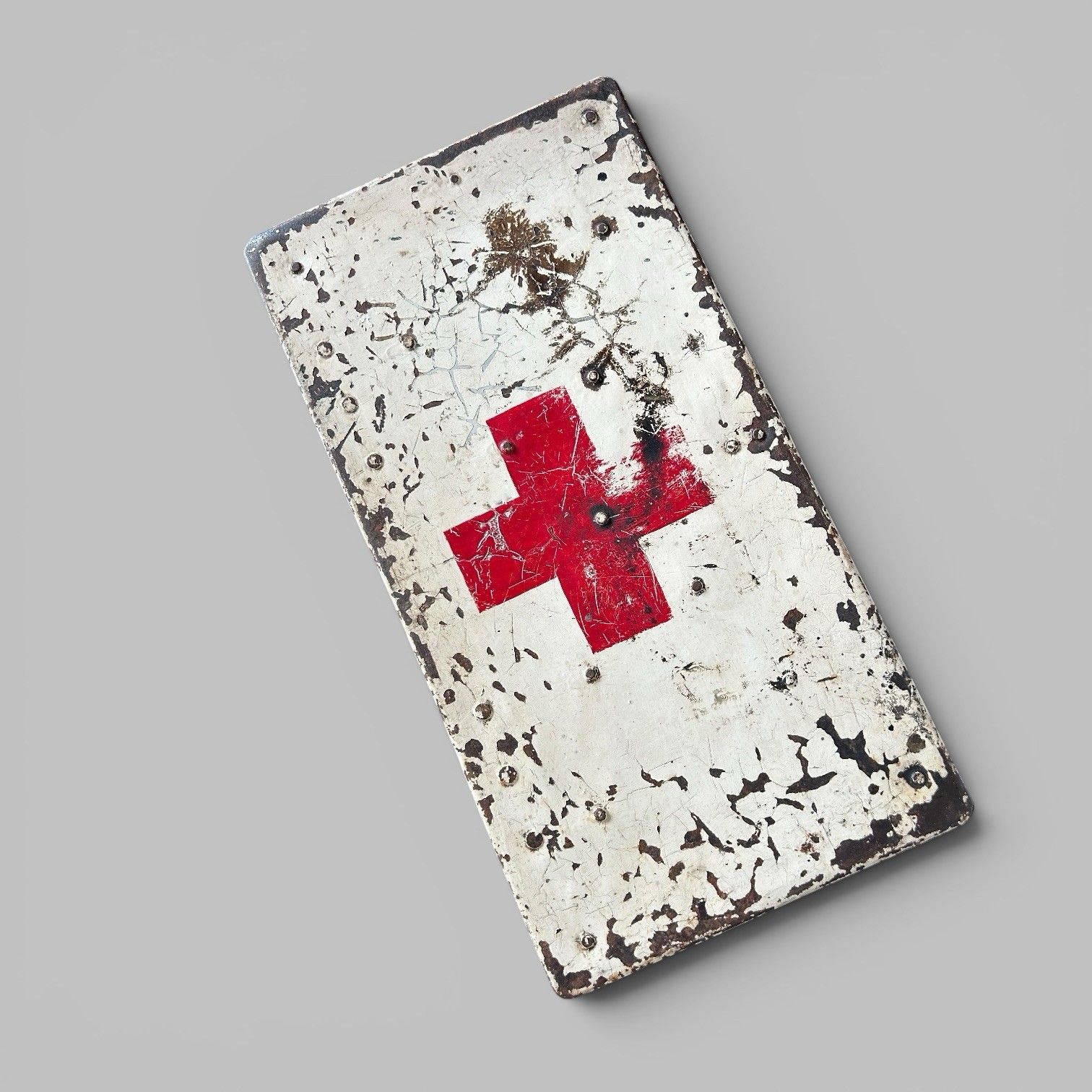 Vintage Military First Aid Box Wall Mounted Medical Cabinet photo for sale