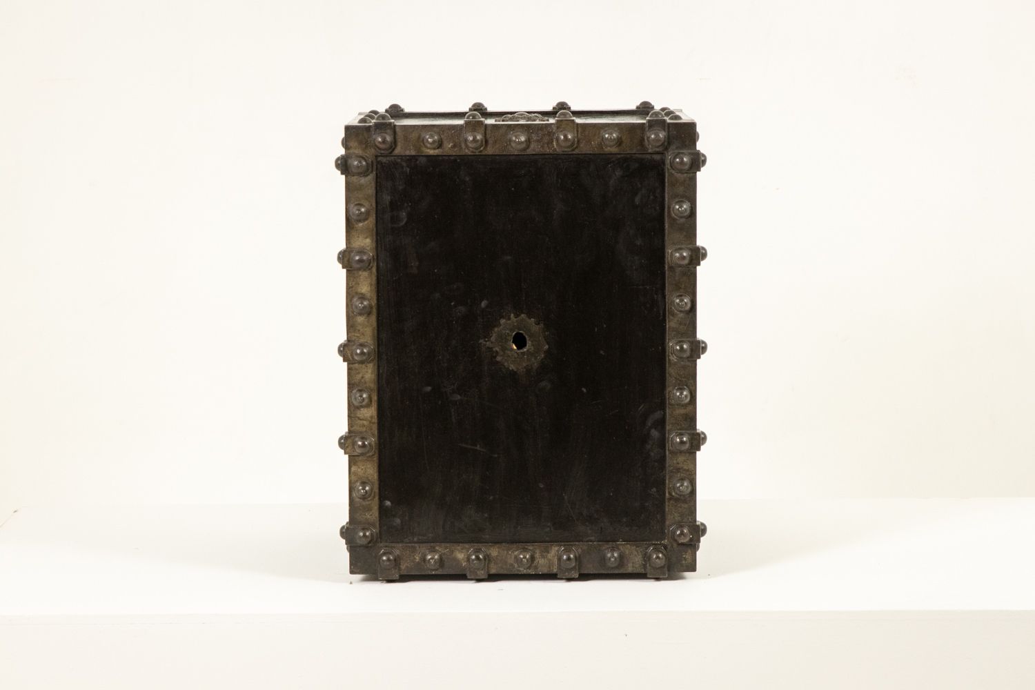 Bauche. Antique Small Metal Travel Safe. Napoleon III Period. photo Home Decor