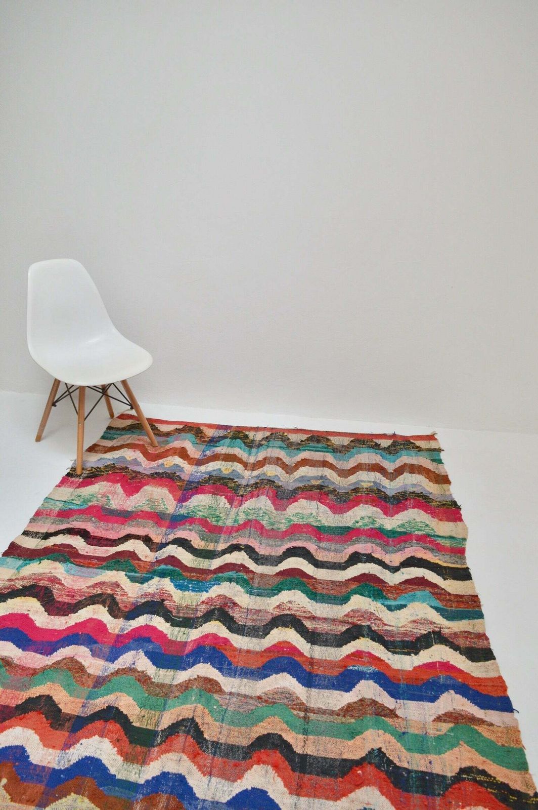 Vintage Moroccan Hanbal Rug Flatweaved Berber Carpet photo 580.0
