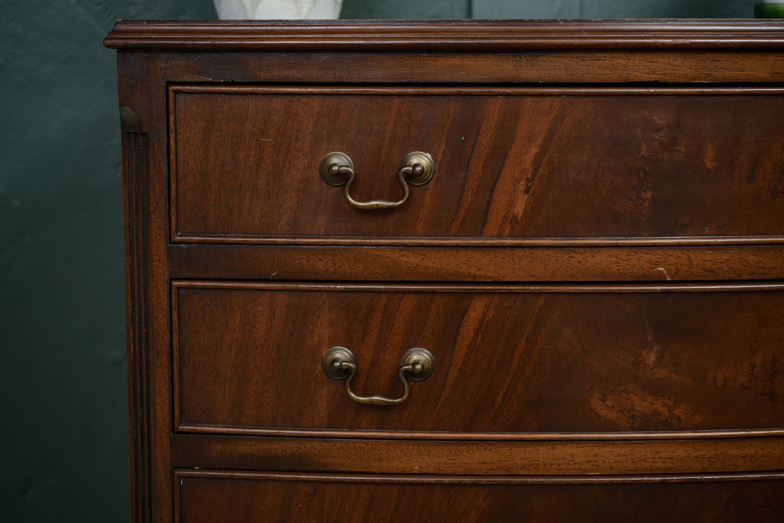 Regency Style Mahogany Chest Of Drawers   Bow Fronted photo Furniture
