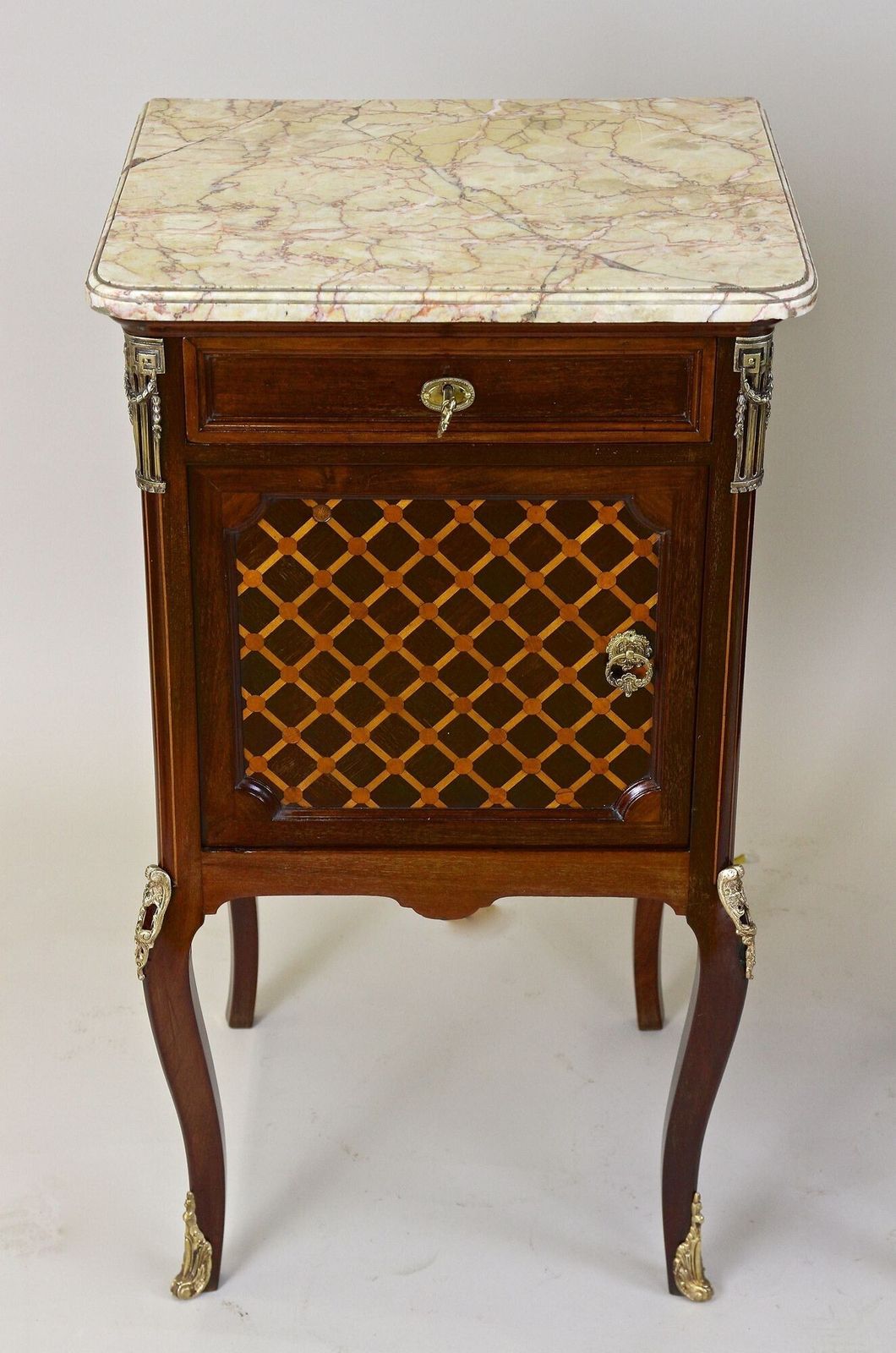19th Century Pair Of Transitional Nightstands/ Side Tables, France Ca. 1870 photo Furniture