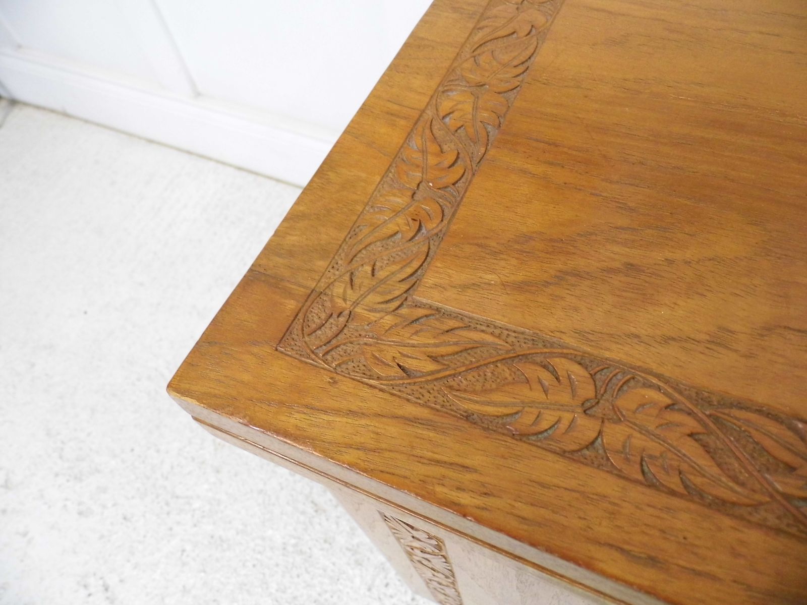 Midcentury Teak Sewing Table Cabinet Metamorphic Laptop Desk For Home 1960s photo vinterior