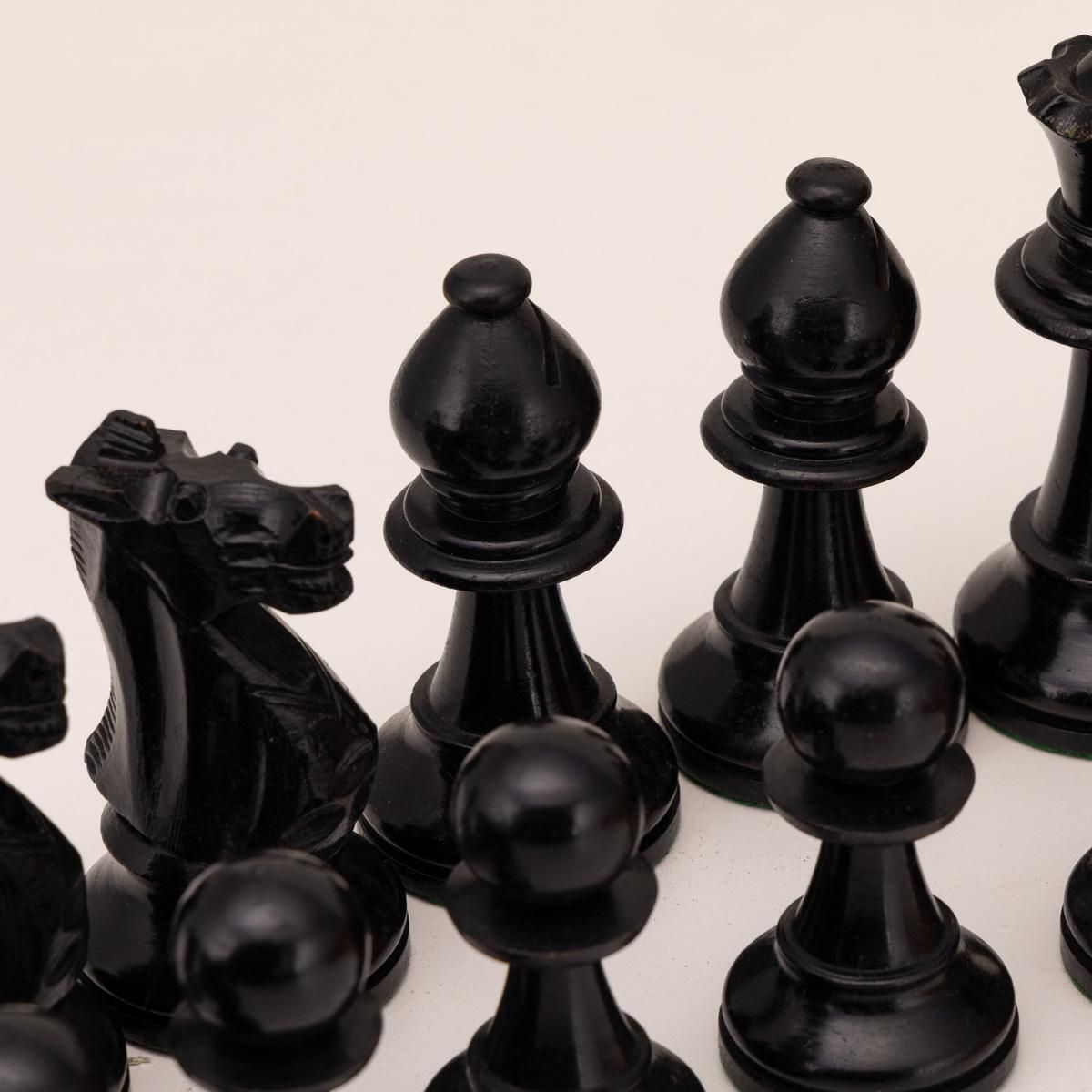 Antique 20thc English Staunton Cased Chess Set C.1950 photo buy