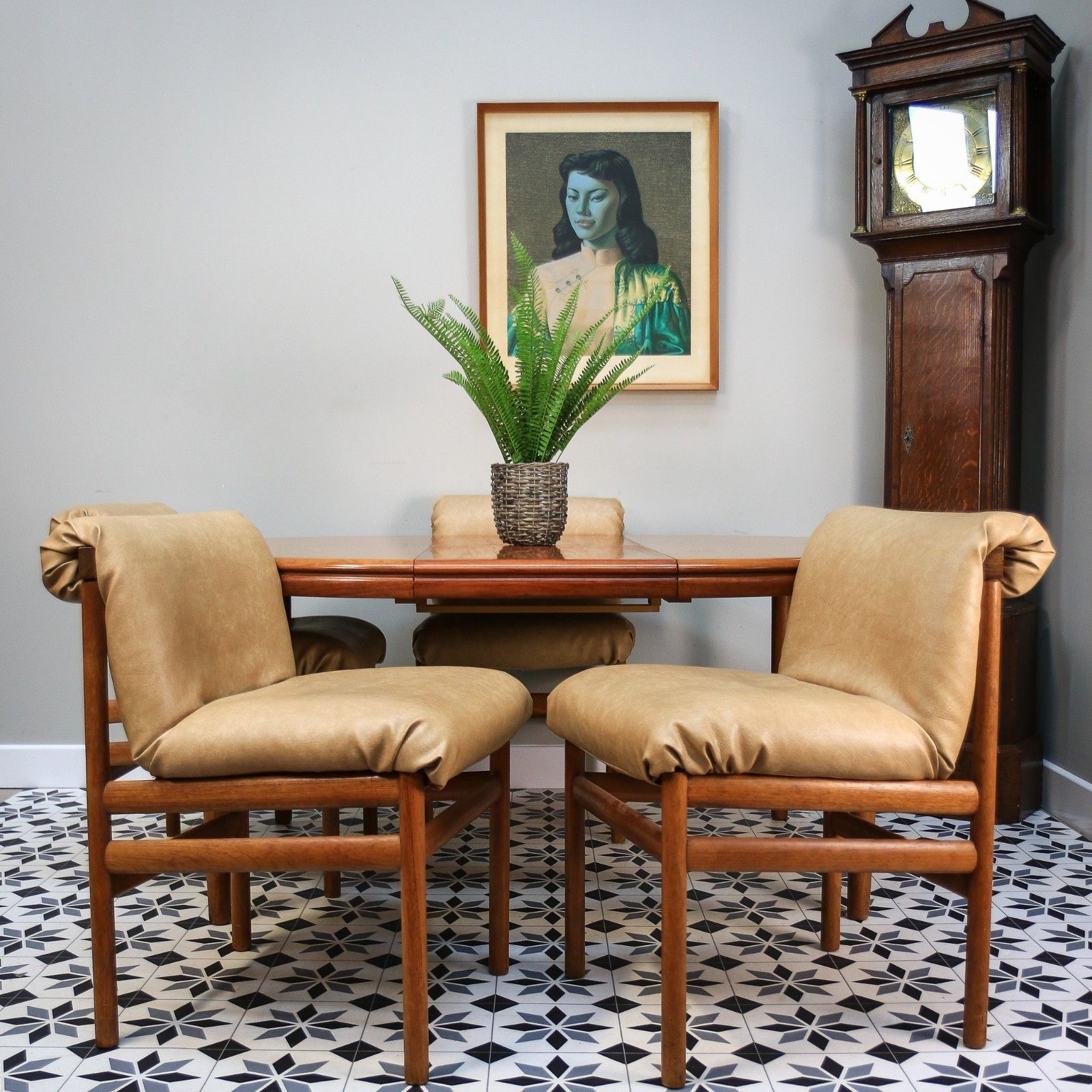 photo buy White And Newton Teak Dining Table And Four Chairs 1960s