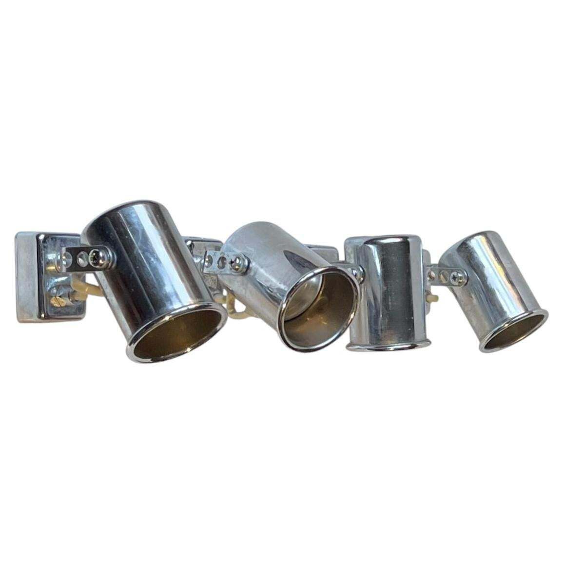 Vintage Italian Nautical Ship Cabin Wall Lights In Chrome, 1970s, Set Of 4