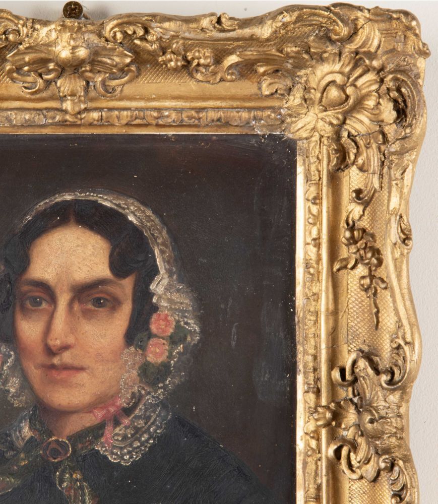 19th Century Victorian Oil Portrait Of A Lady photo 680.0