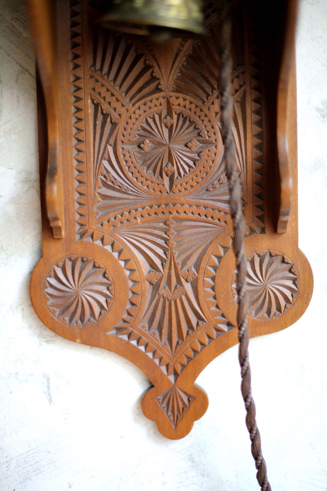 photo furniture Antique Chalet Bell German Folk Art Carved Prayer Dinner Door Grand Tour