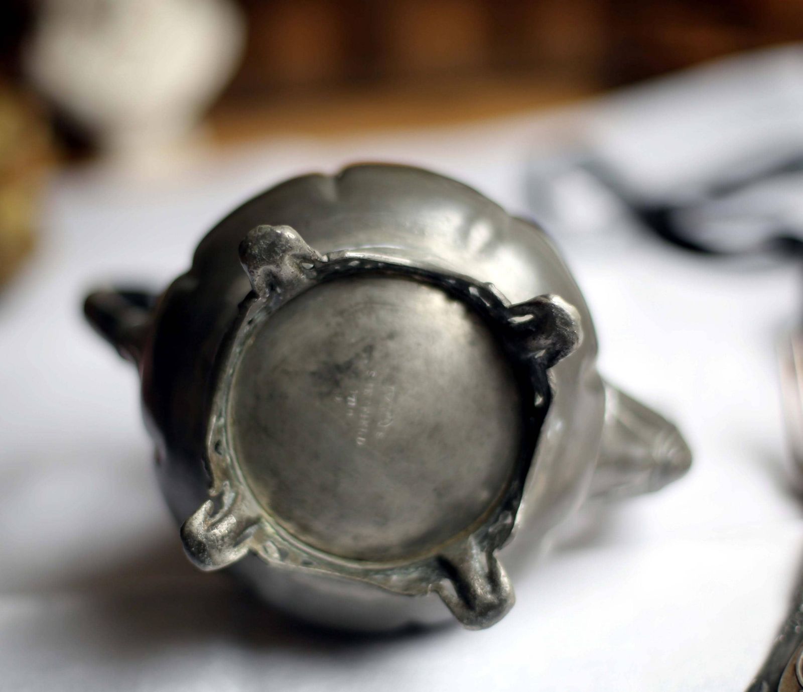 Home Decor Antique Rococo Gadrooned Coffee Pot Pewter V S Sheffield photo