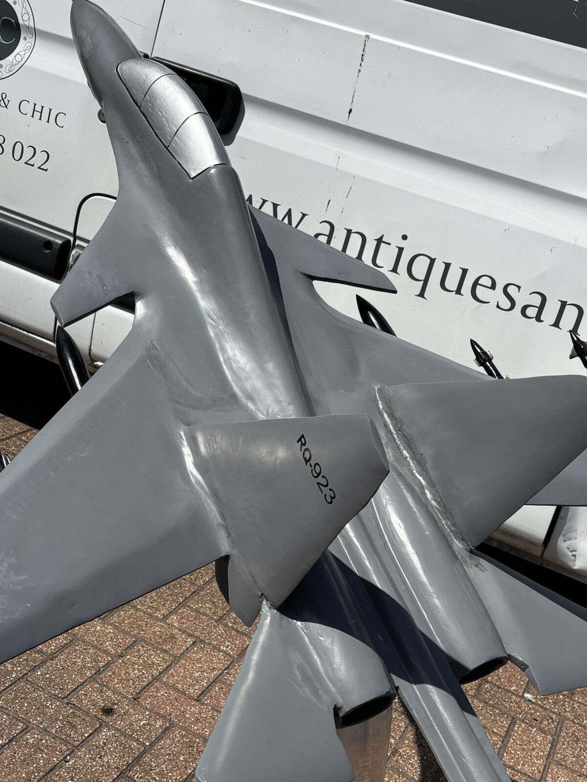 Huge Metal Model Of A Fighter Jet. Ex Museum Display Piece photo Home Decor