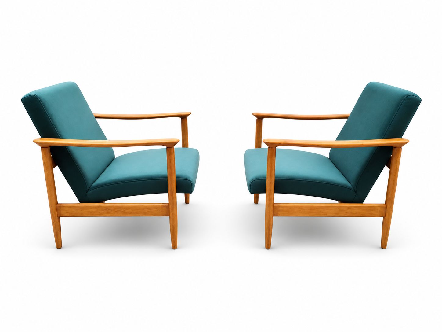 1965 Chair By Edmund Homa, Model Gfm 142 In Green Velvet photo furniture