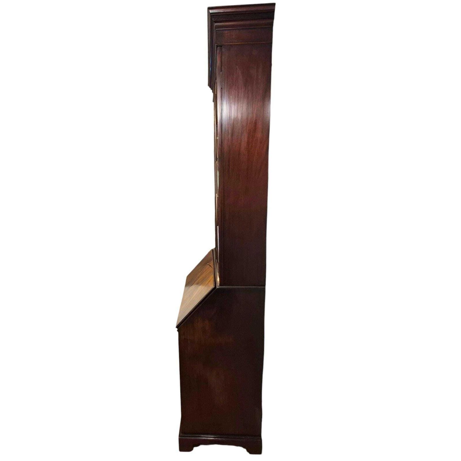 Late Victorian Mahogany Bureau Bookcase | Antique Secretaire Bookcase | Glazed Display Cabinet | Georgian Style Writing Bureau photo vinterior