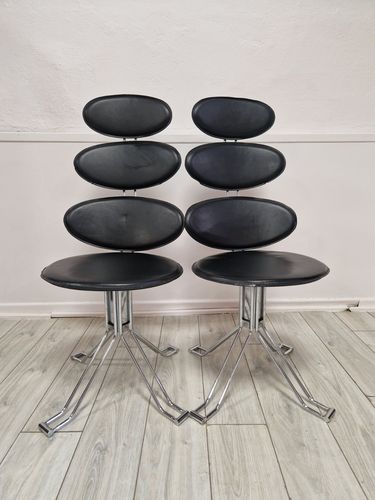Pair Of Vintage Corona Style Chairs Attrib. Paul Volter Retro Decor photo furniture