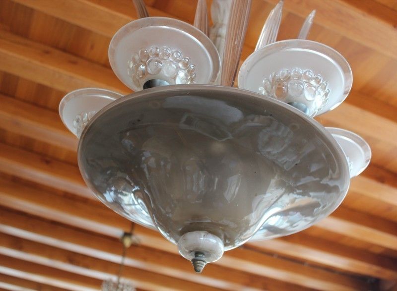 Chandelier Art Deco 20th photo for sale