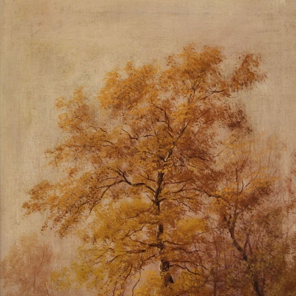 Tableau italien signé, paysage, XIXe siècle photo 1100.0