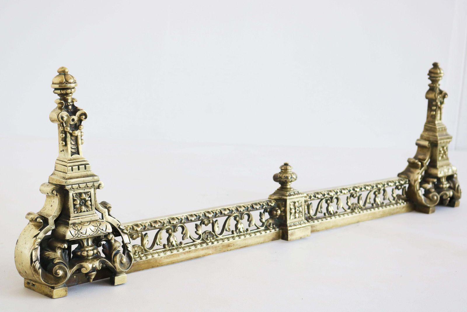 Pare-feu de cheminée d'époque XIXe siècle, de style Louis XVI, en bronze ajustable photo 1049.0