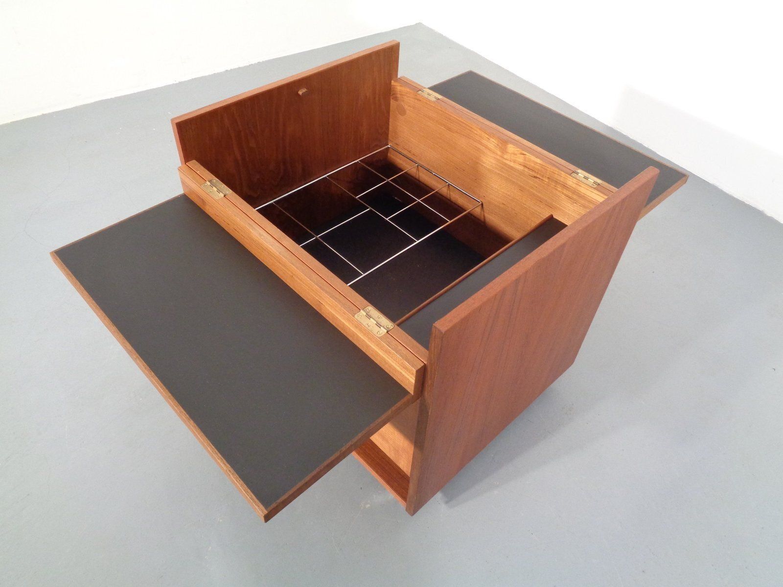 Rollable Teak Bar From Randers Møbelfabrik, Denmark, 1960s photo buy