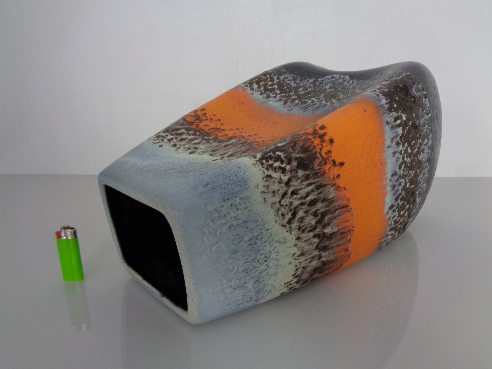 photo vintage Large Relief 20/40 Ceramic Vase From Dümler & Breiden, Germany, 1970s