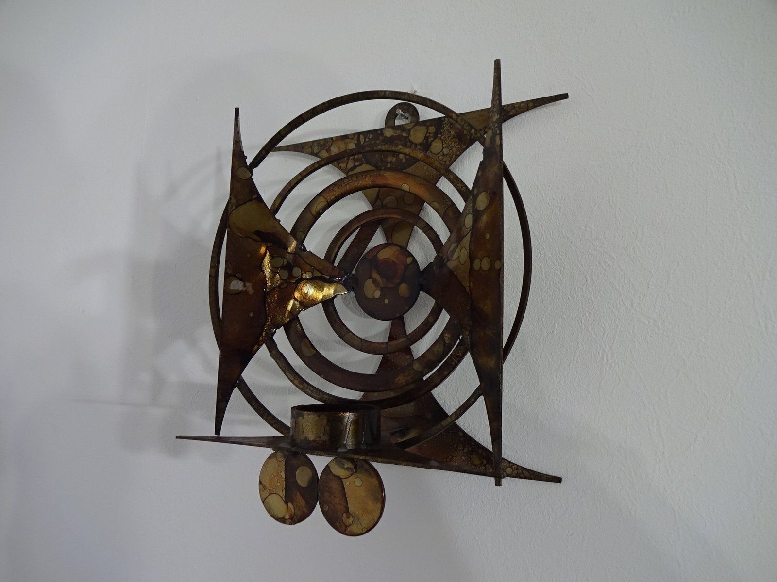 Brutalist Iron Candleholder By Henrik Horst, Denmark, 1960s photo for sale