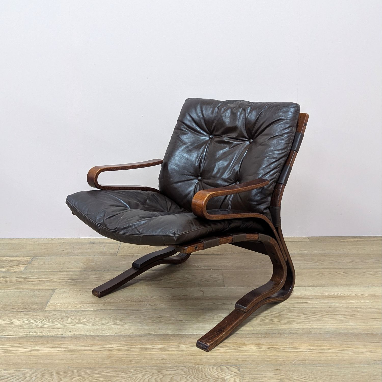 Midcentury Norwegian 1970’s Skyline Chair By Hove Mobler photo for sale