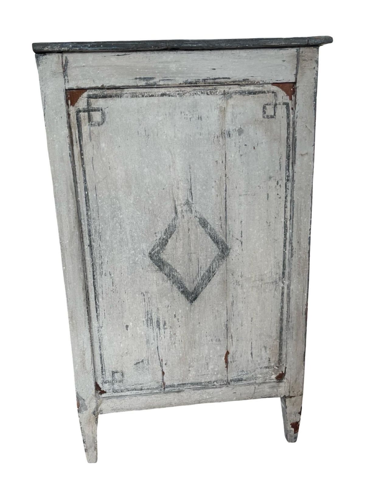 Painted Neoclassical Italian Walnut Commode, Chest Of Drawers photo Furniture