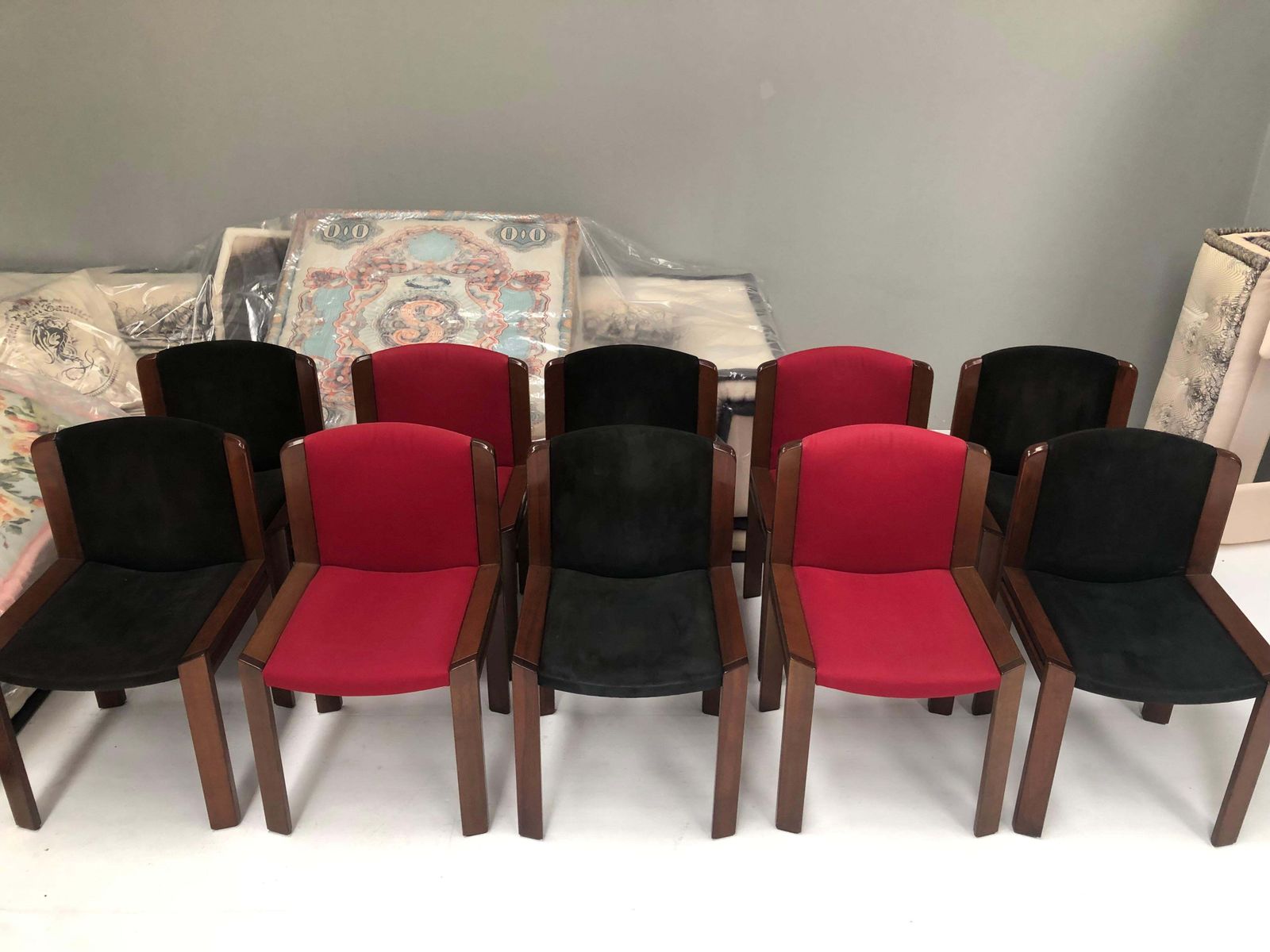 10x Joe Colombo 'Model 300' Dining Chairs For Pozzi, Italy   1965 photo for sale