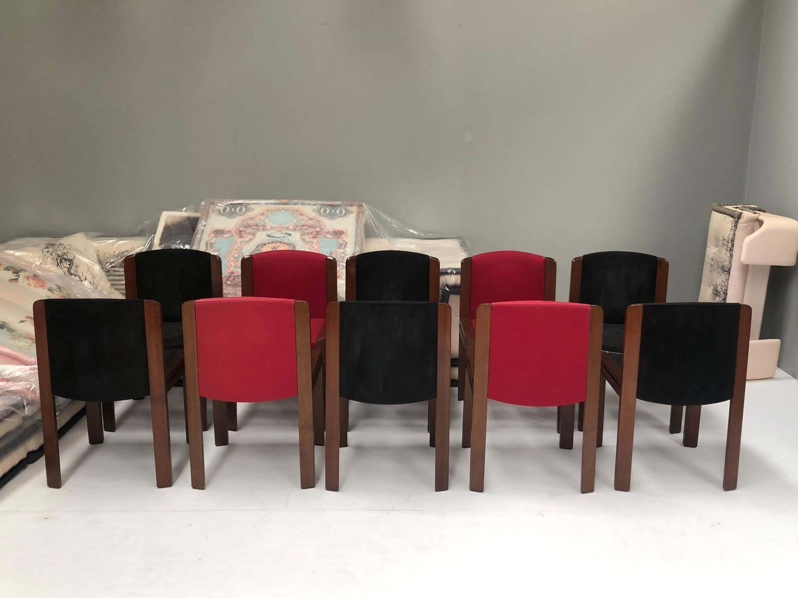 10444.0 10x Joe Colombo 'Model 300' Dining Chairs For Pozzi, Italy   1965 photo