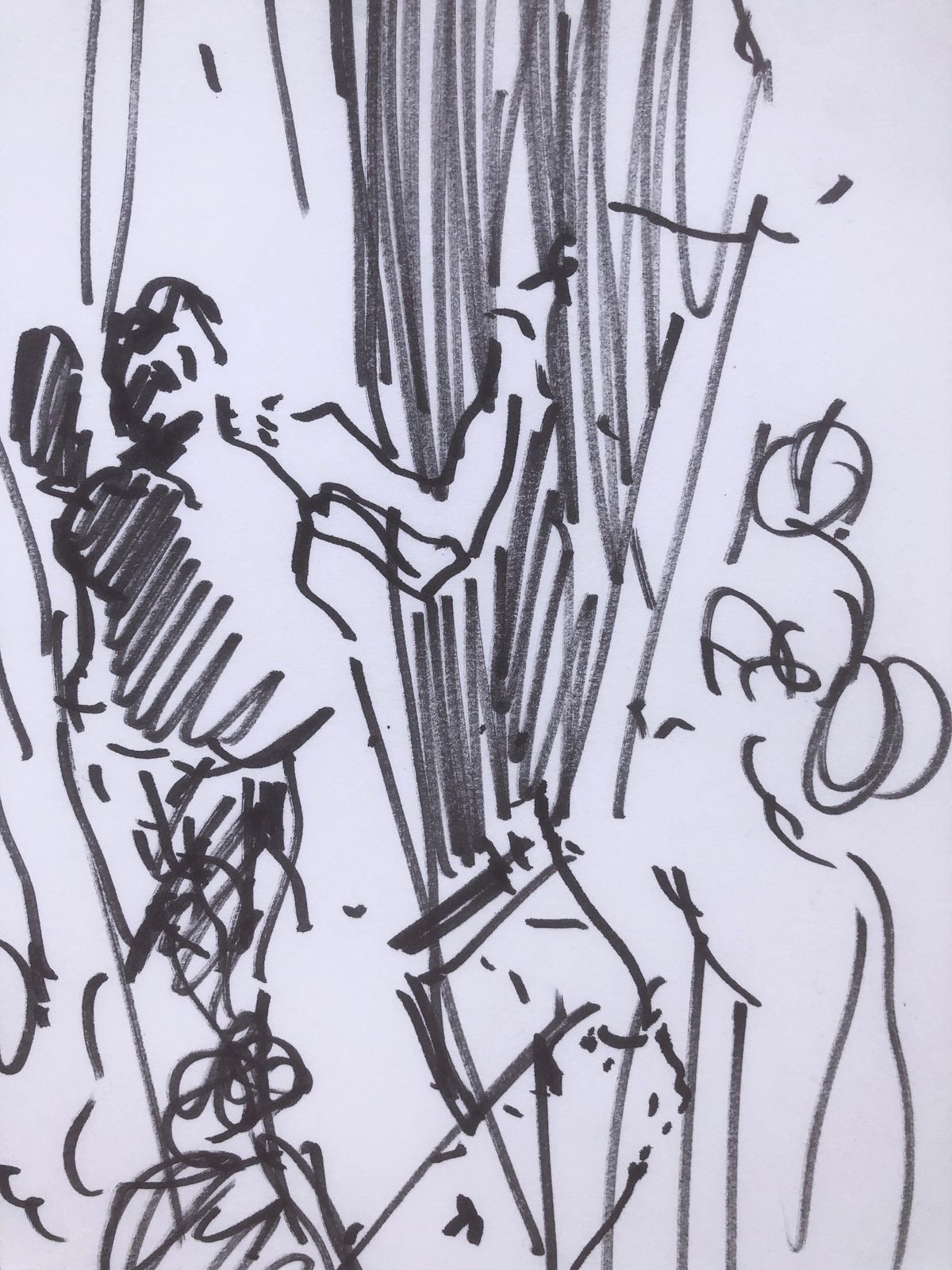 Ignacio Gil Sala – Spaans expressionistisch markeringtekening met balletdansers en theaterscène, ca. 1985 photo buy