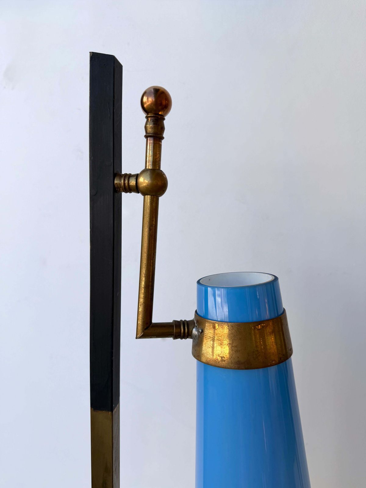 5112.0 Mid Century Floor Lamp Brass Metal And Murano Glass By Vistosi, Italy, 1960s photo