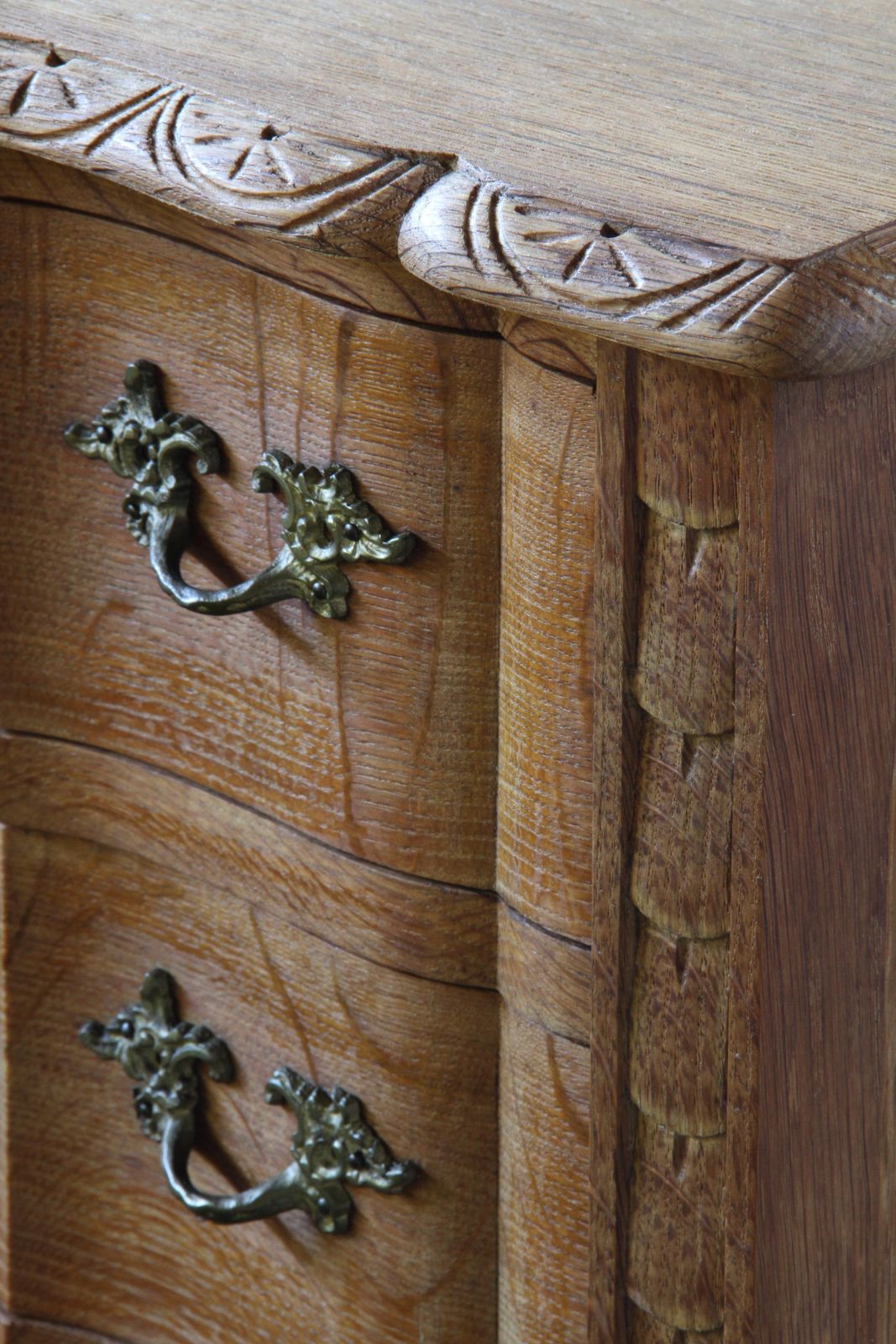 photo for sale Vintage 1960s Danish Modern Oak Nightstands In The Style Of Henning Kjærnulf