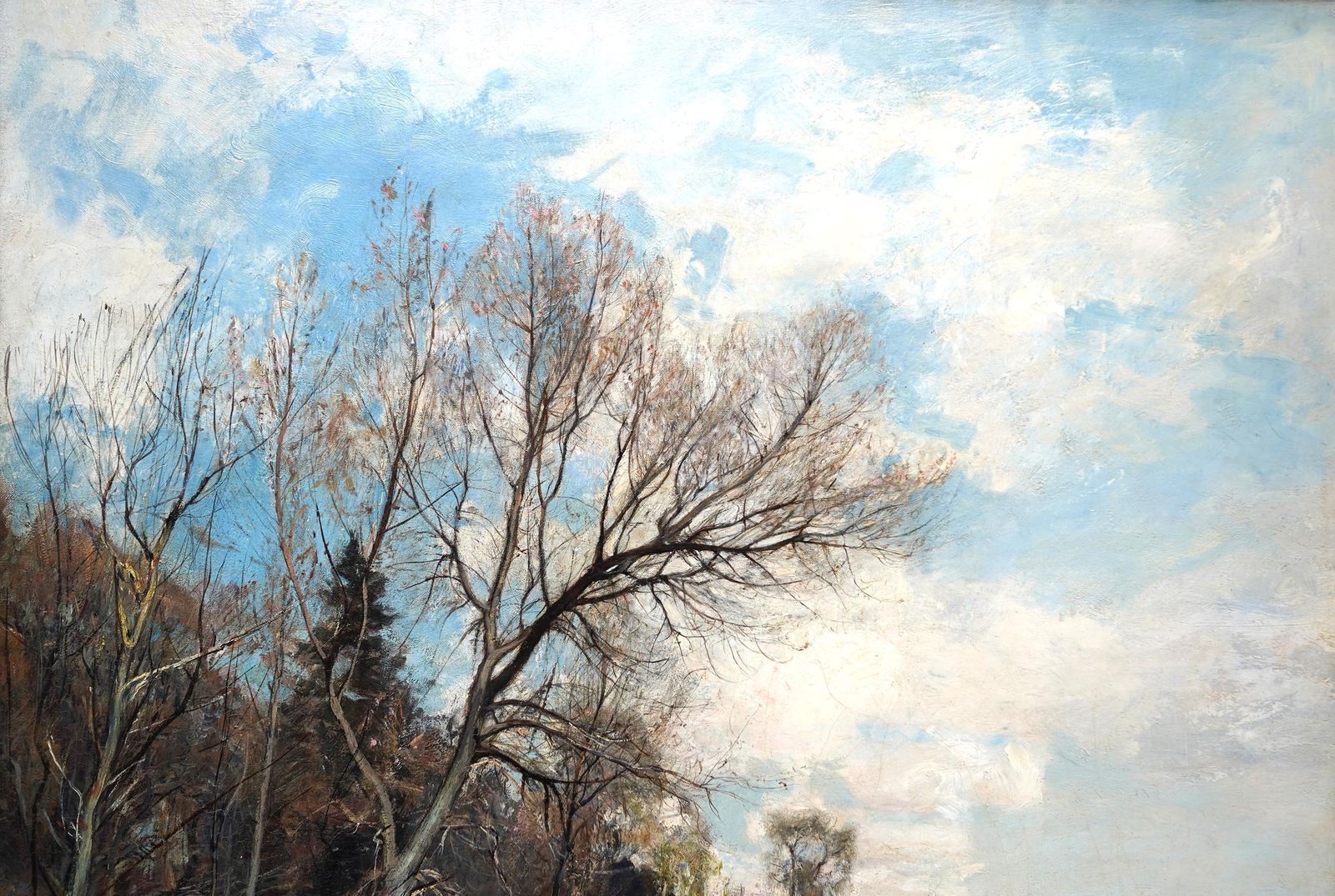 Swans Nest Landscape   British Victorian Impressionist Art Exhib Oil Painting photo vinterior