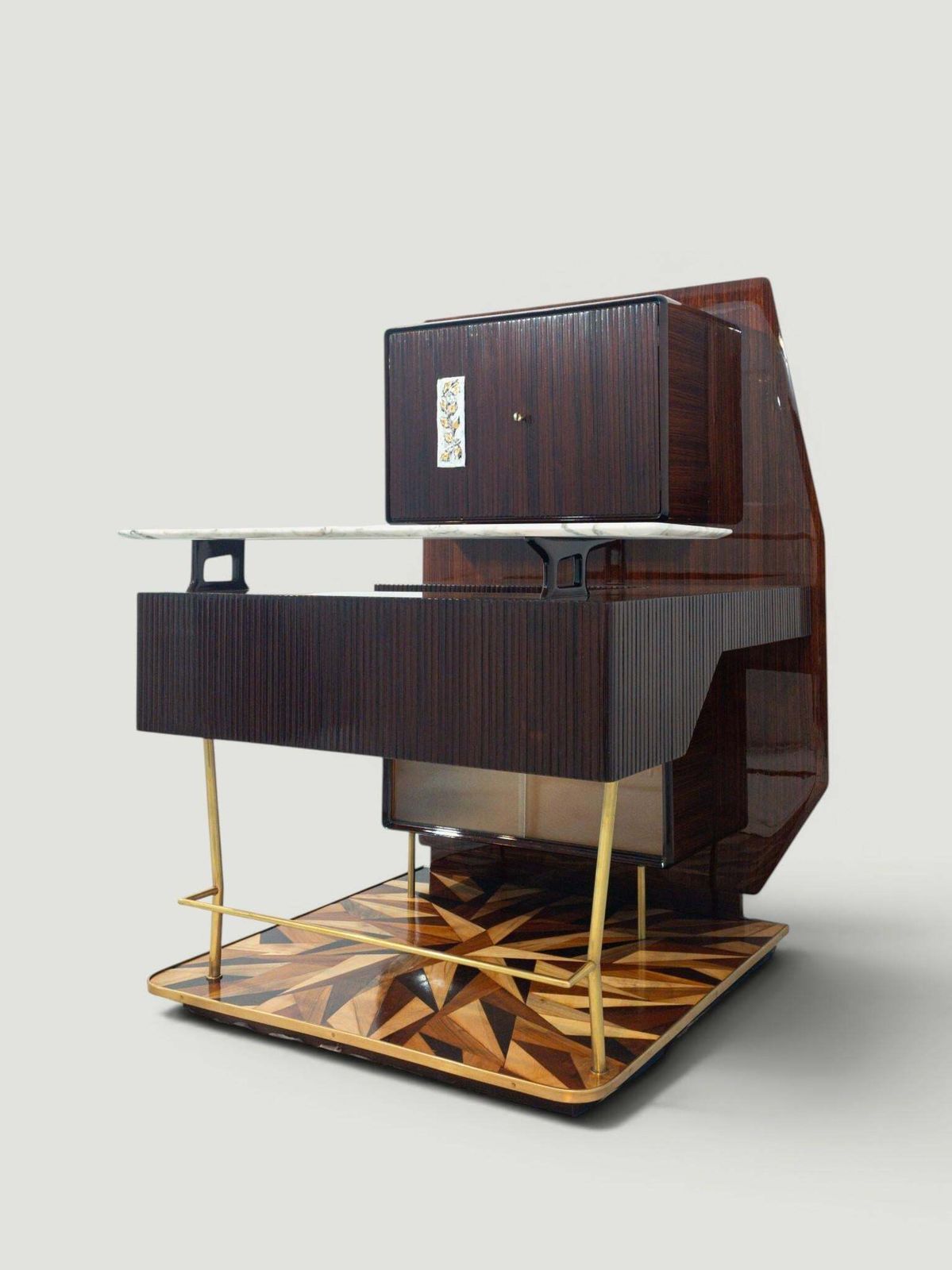 Italian Midcentury Sideboard Or Cabinet Bar Attributed To Osvaldo Borsani 1940s photo Furniture