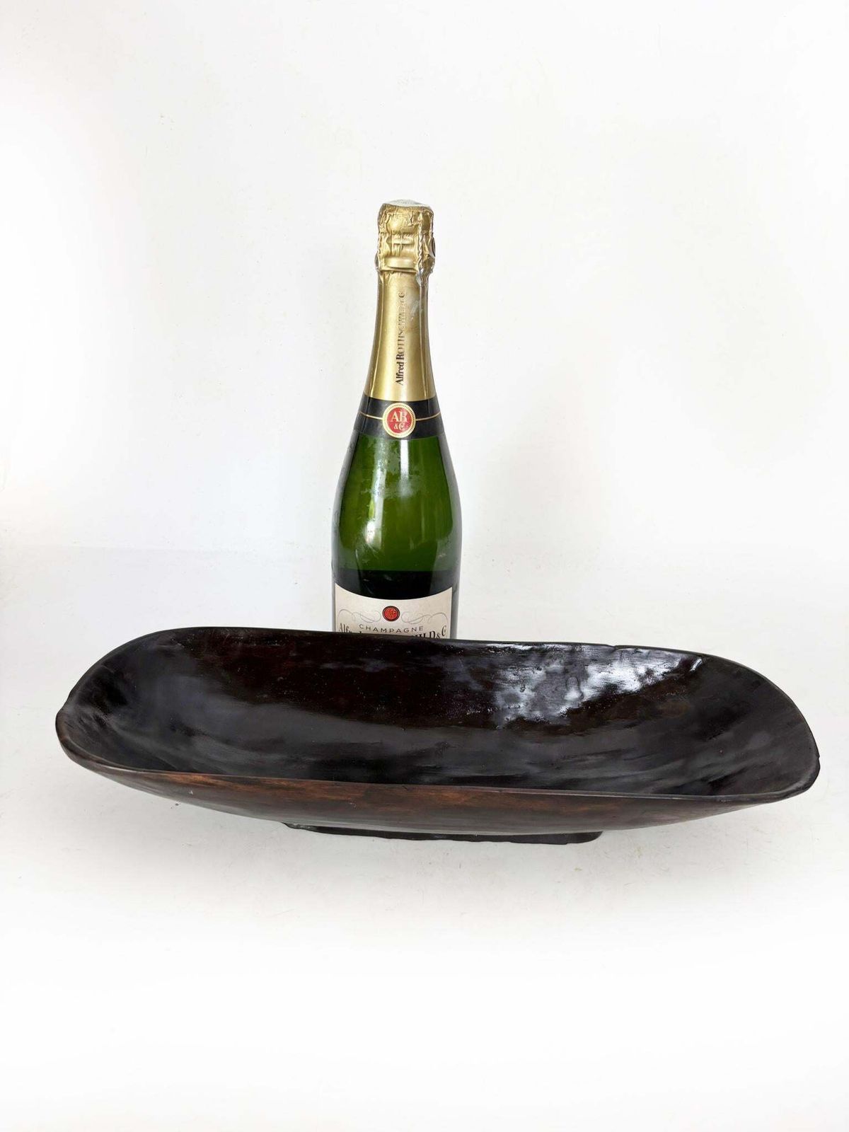 Wooden Fruit Basket With Antique Patina, France, 1960 photo for sale