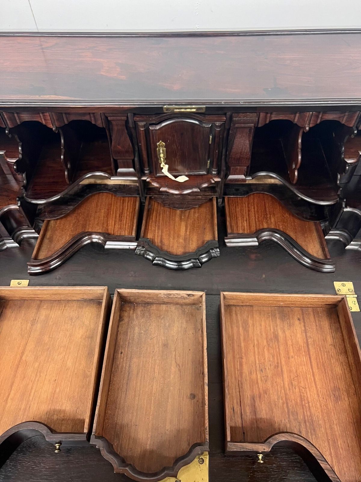 3520.0 Rare Portuguese 18th.Century Solid Brazilian Rosewood Bureau photo