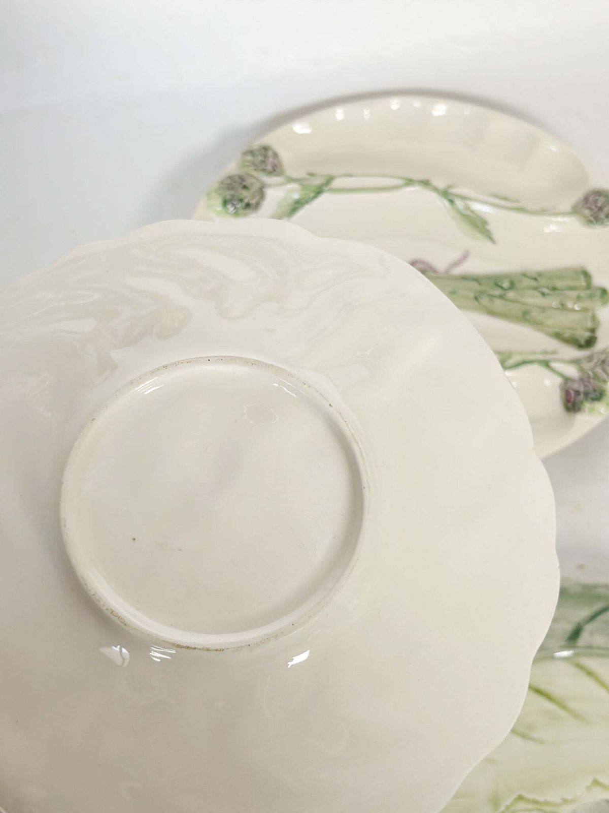 photo buy Set Of 3 Majolica And Porcelain Plates, France, 1960
