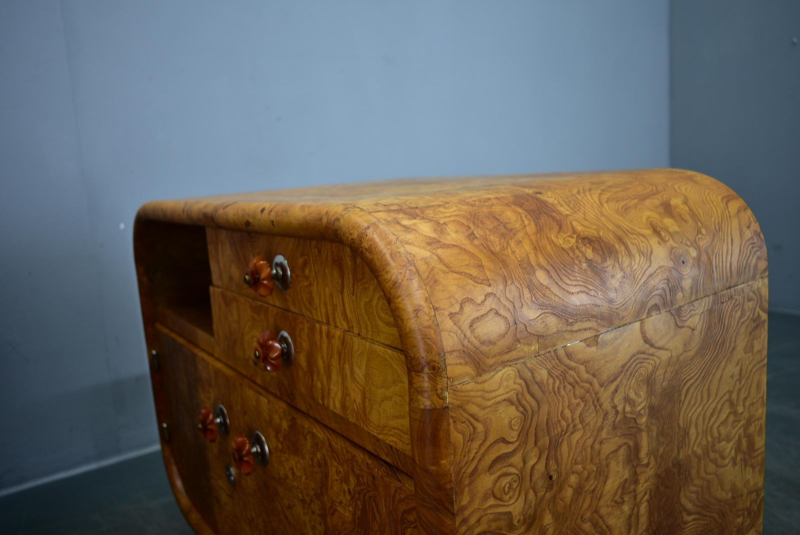 photo furniture 1939s Pair Of Art Deco Bedside Tables, Czechoslovakia