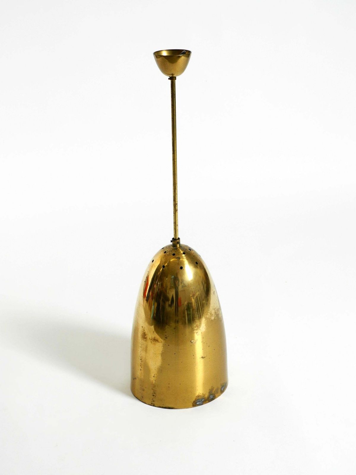 945.0 Hoogte verstelbare mid-century modern messing hanglamp photo