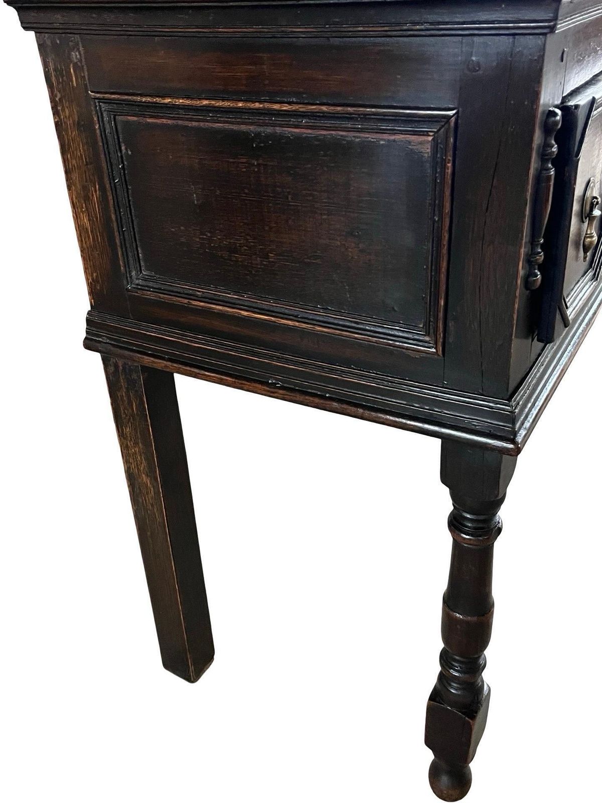 English Oak Jacobean Style Console, Sofa Table, Ca. 1950s photo 2332.0