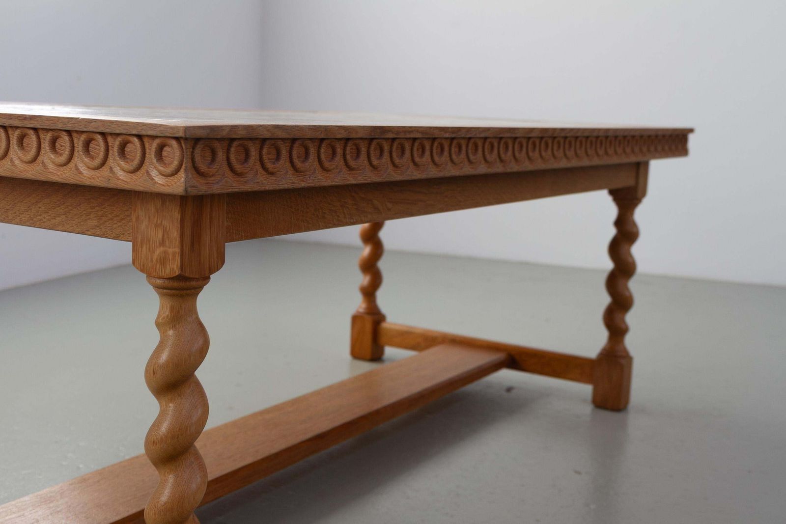 691.0 Scandinavian Modern Oak And Tile Coffee Table In Kjærnulf Style, 1960s. photo