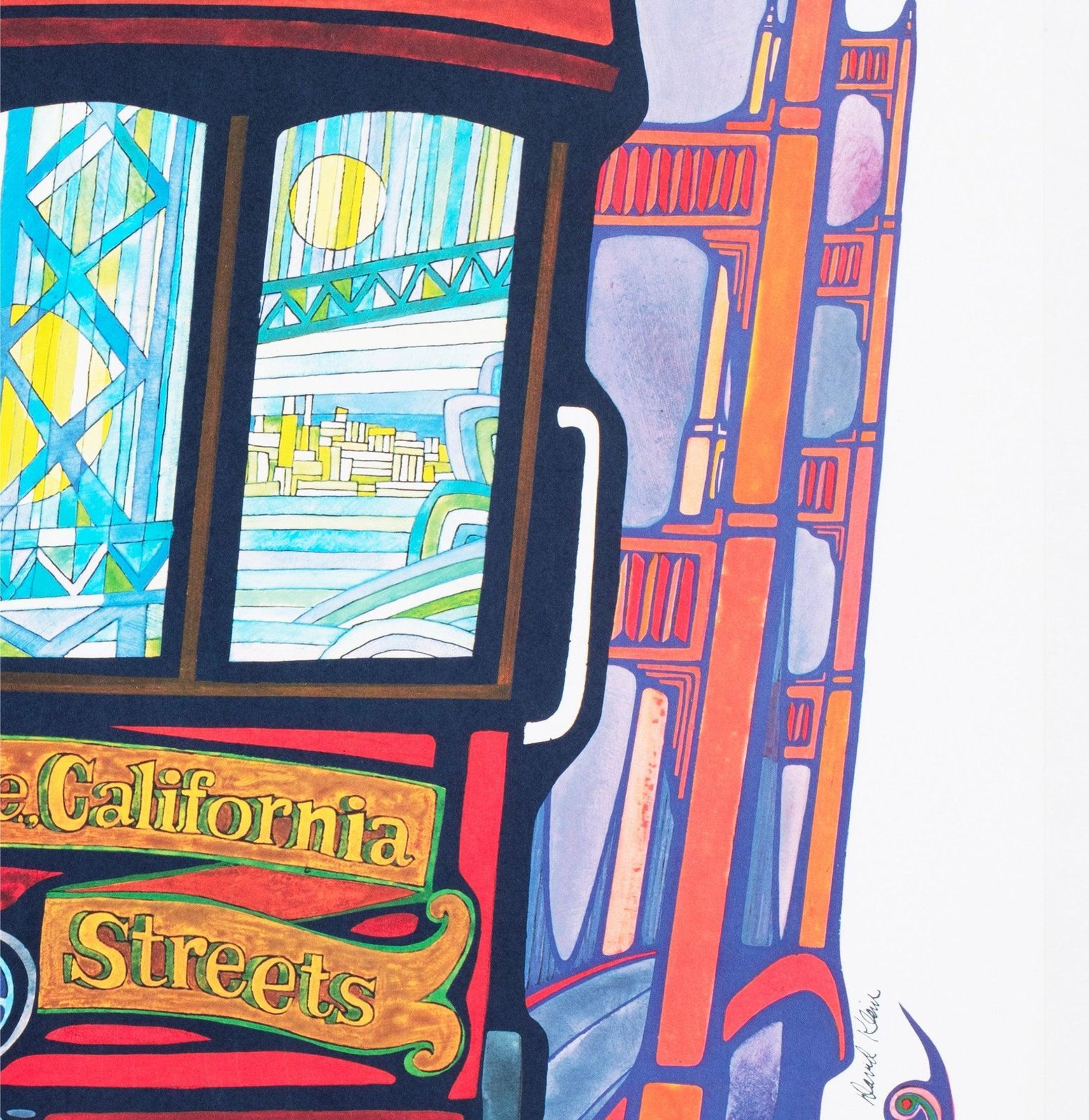 Twa San Francisco C1960s Airline Travel Advertising Poster, David Klein photo vinterior