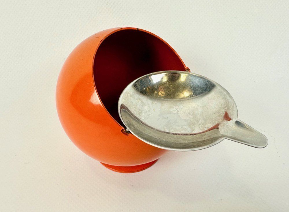Space Age Orange Smokny Ball Ashtray By F.W. Quist, 1960s photo buy