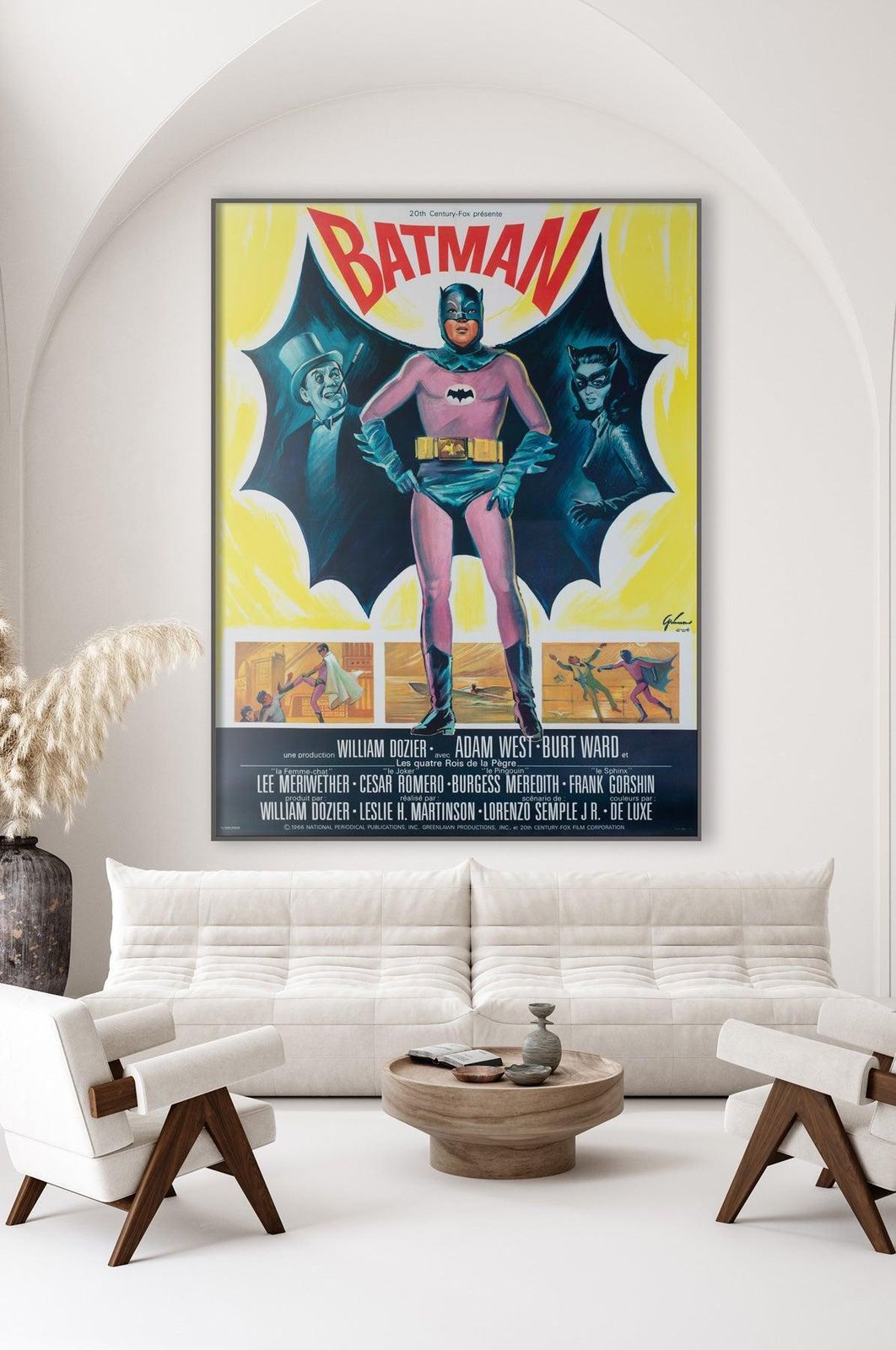 Batman 1966 French Grande Film Poster, Boris Grinsson photo furniture