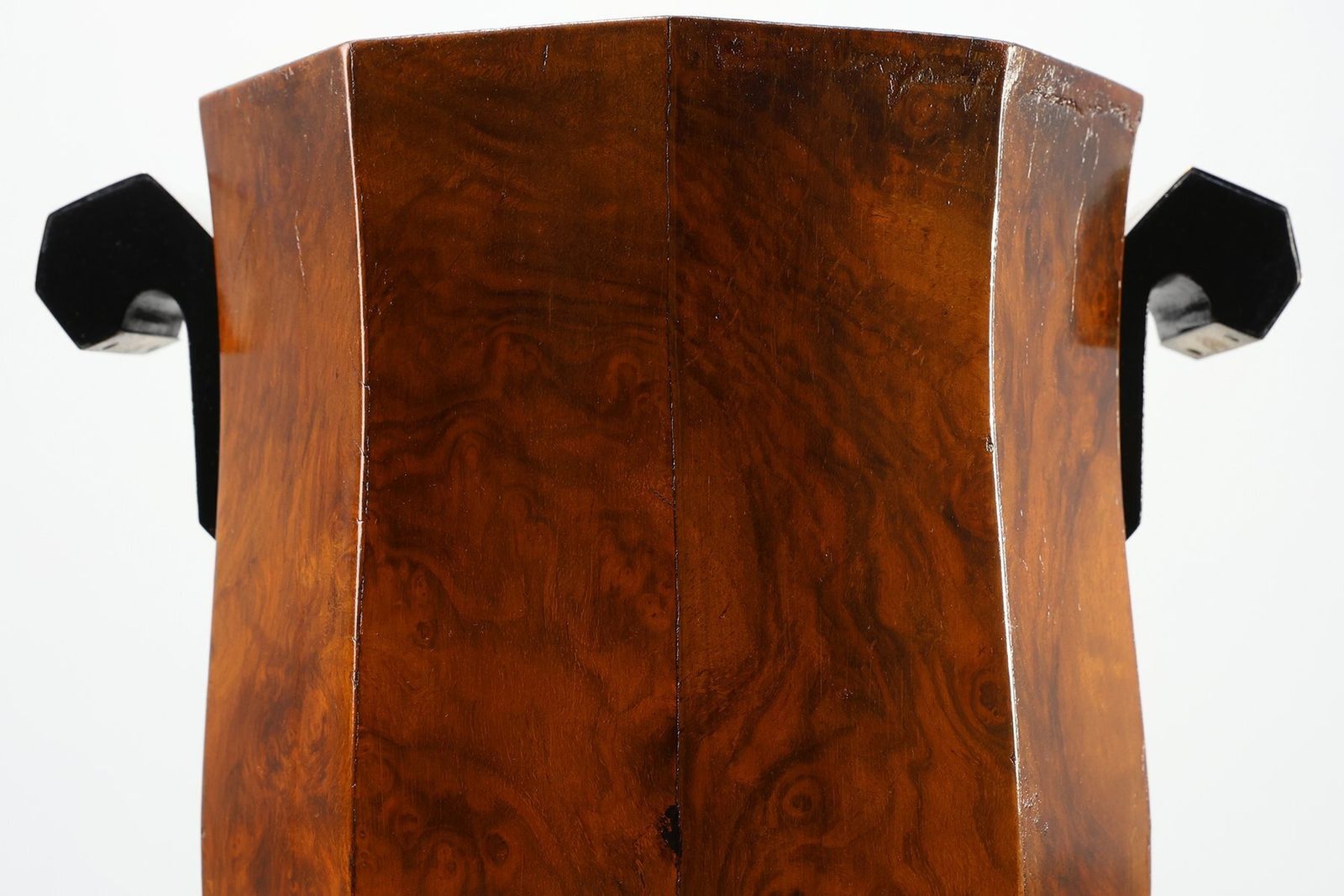 photo furniture Art Deco Sculptural Burlwood Ice Bucket, France, 1925