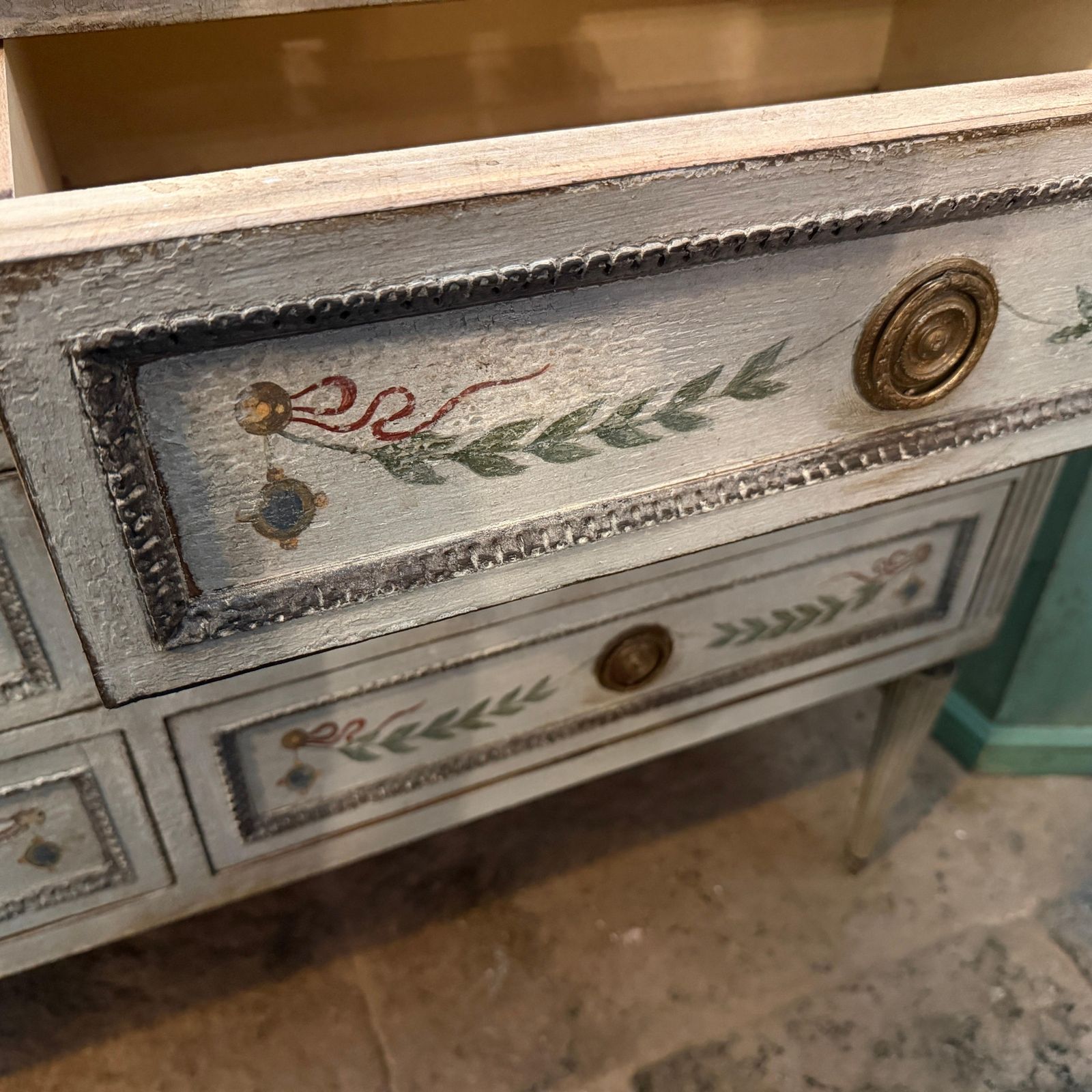 A Louis XVI Lacquered Wood Florentine Chest Of Drawers photo Furniture